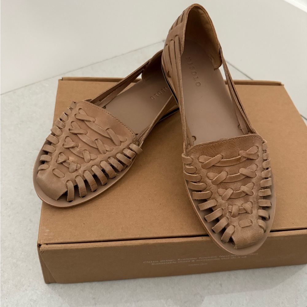 Nisolo Brown Woven Huaraches Sandals